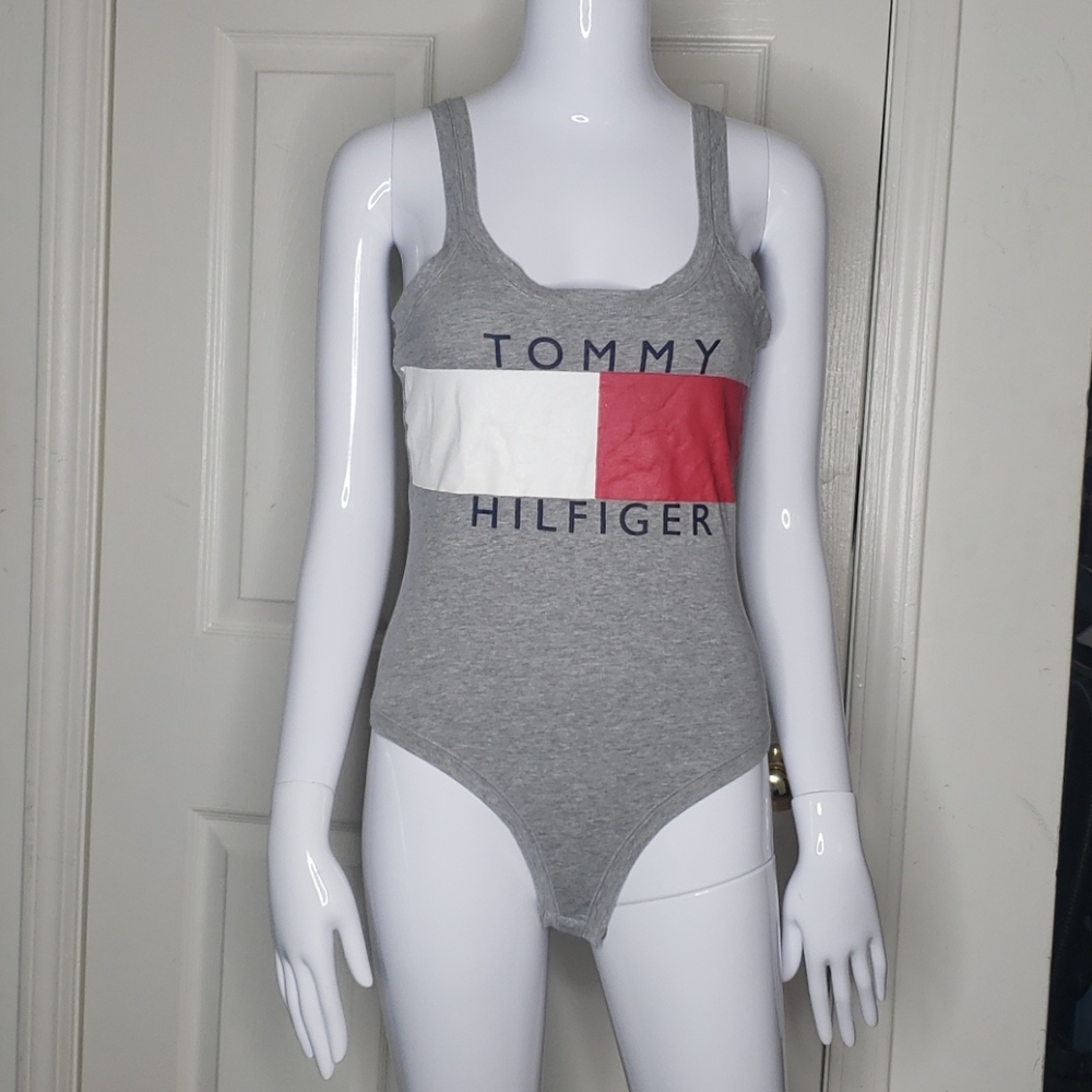 Tommy Hilfiger Bodysuit Gray Size Small